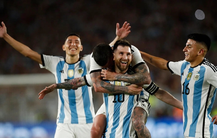 World champion Argentina started with Messi's goal